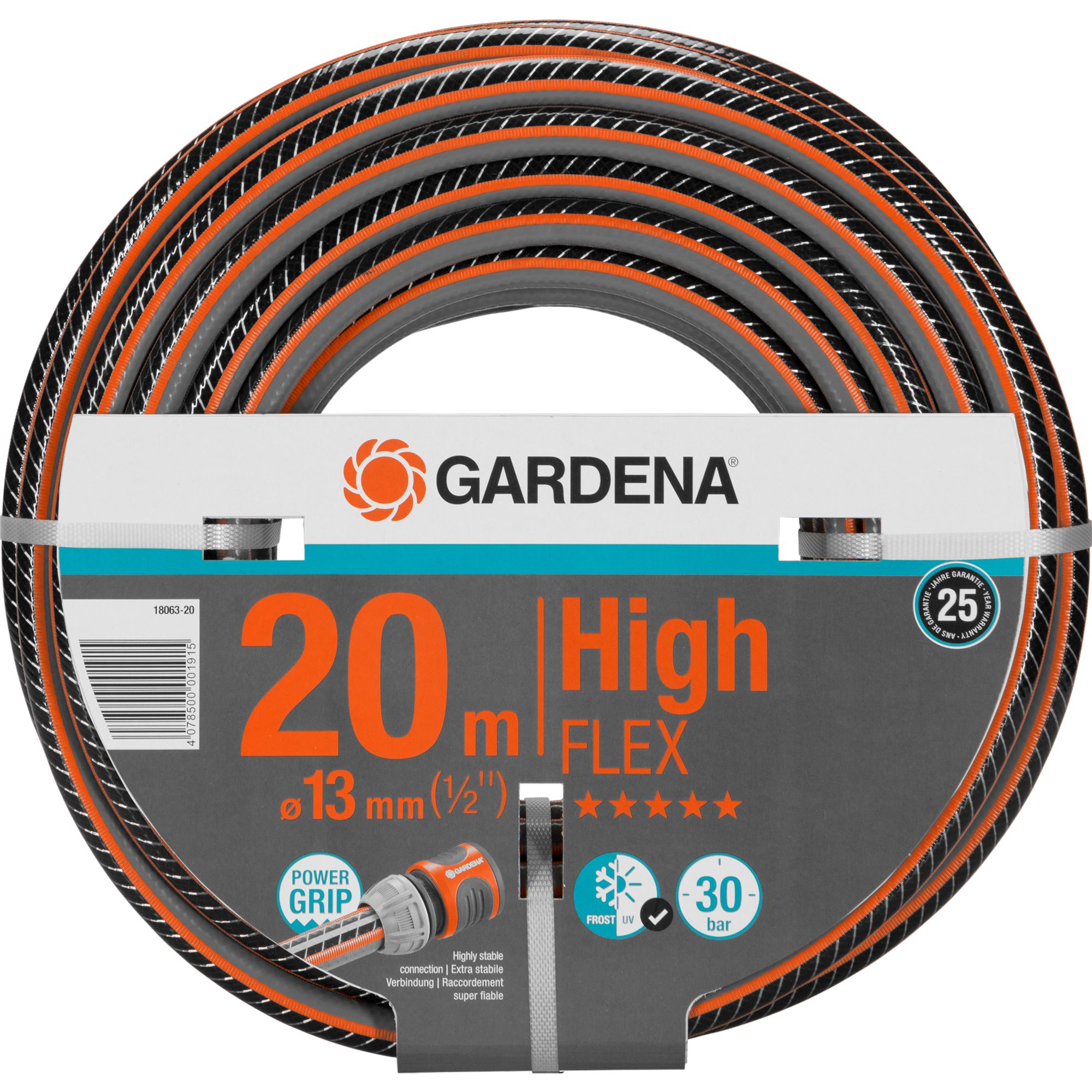 Gardena comfort highflex slang 13 mm (1 2 ) (grijs oranje, 18063-20, 20 m)