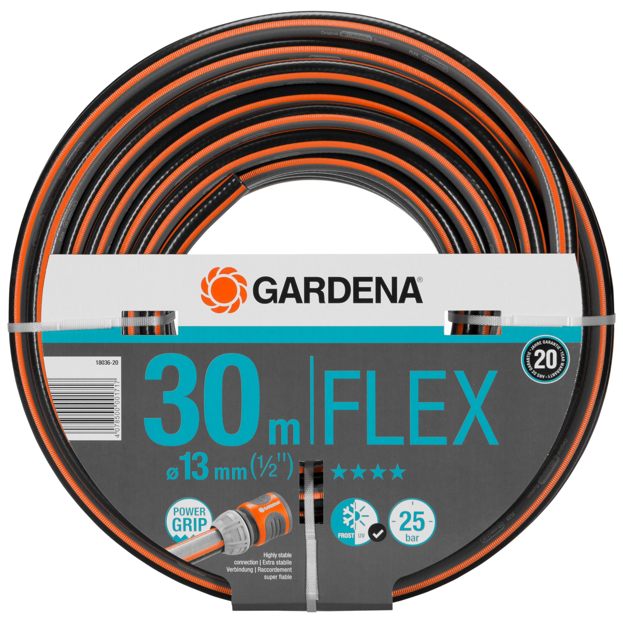 Gardena comfort flex slang 13 mm (1 2 ) (zwart oranje, 18036-20, 30 m)