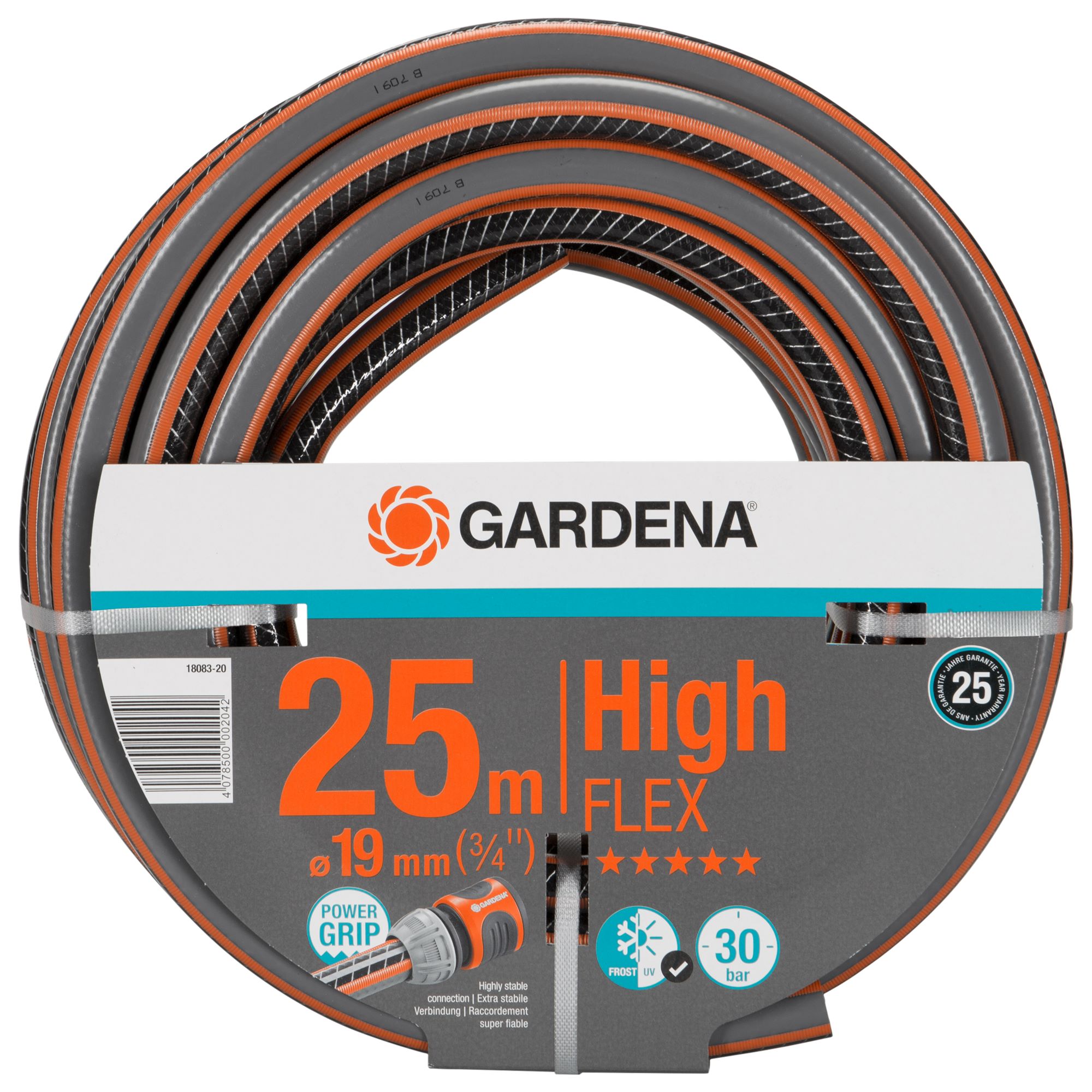 Gardena comfort highflex slang 19 mm (3 4 ) (grijs oranje, 18083-20, 25 m)