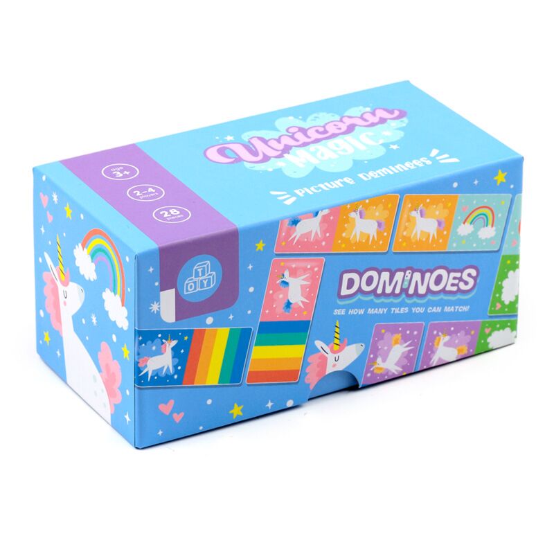 Eenhoorn magie kinderen dominoset