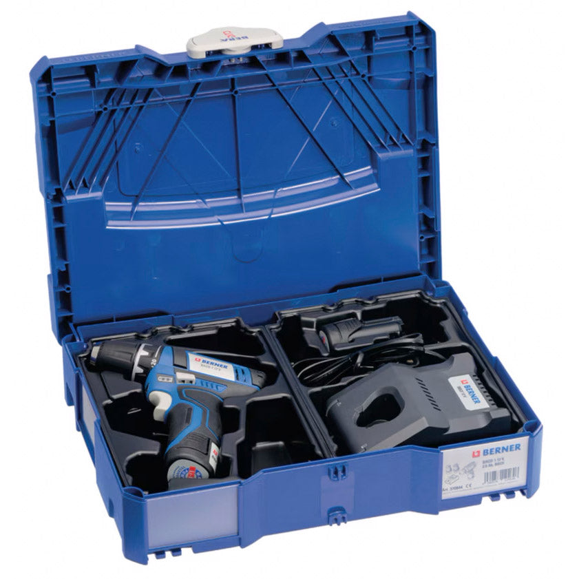 370844 Perceuse-visseuse Berner 12V 2.0Ah en mallette