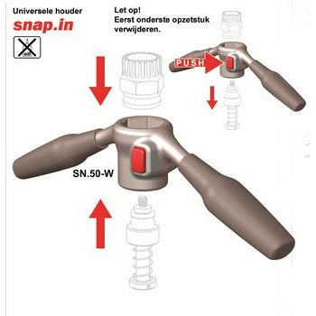 Cycplus cyclus houder snap-in systeem sn-50-w