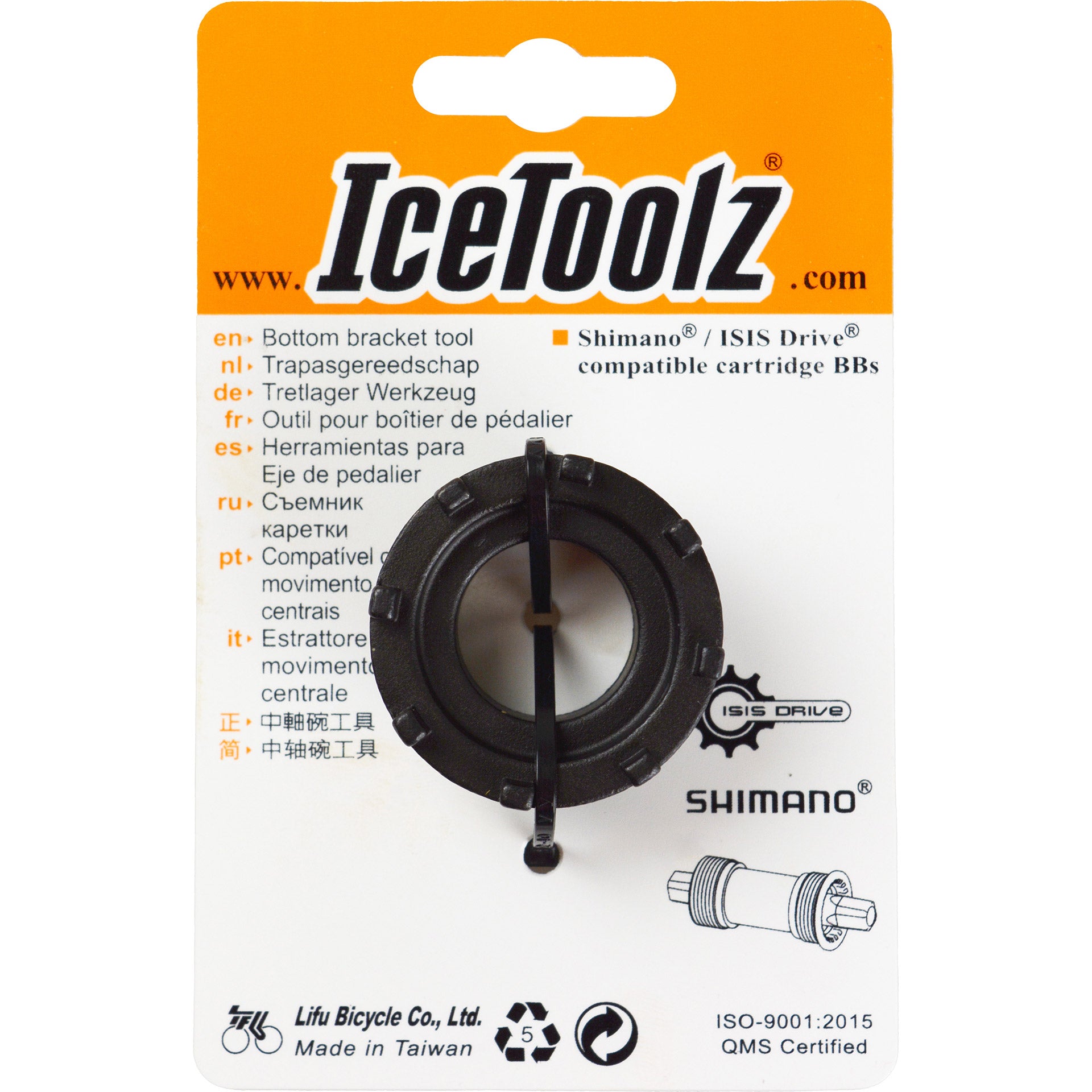 Outil de boîtier de pédalier IceToolz 11D3 pour Shimano® + ISIS Drive