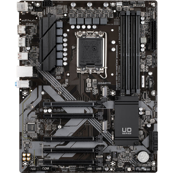 Gigabyte b760 ds3h ddr4 socket 1700 moederbord (zwart grijs, raid, gb-lan, sound, atx)