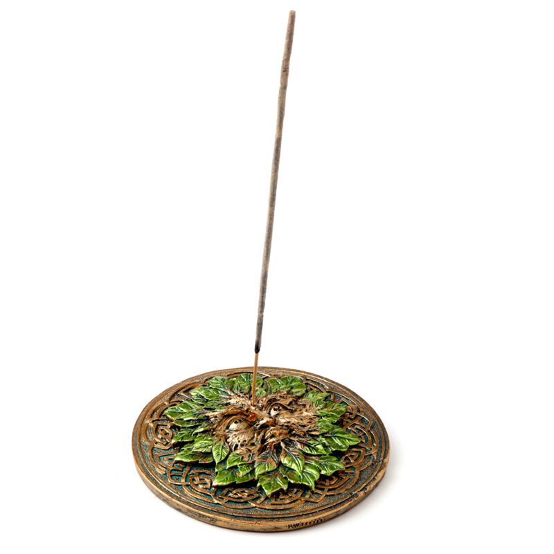 Groene man ronde wierookhouder