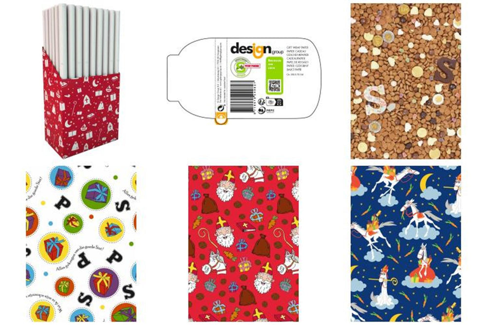Hoomark cadeaupapier sinterklaas200x70 per losse rol