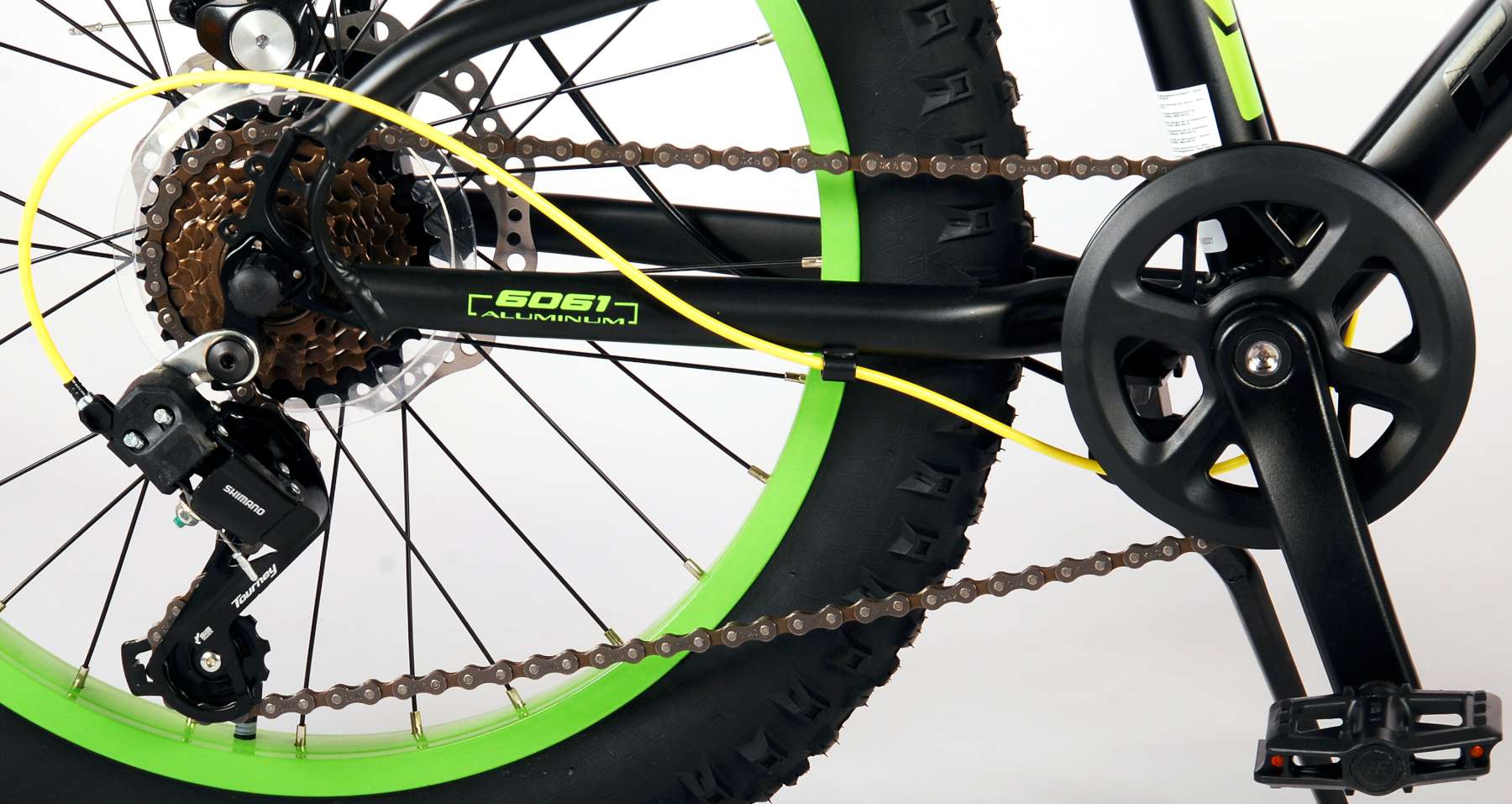 Volare Gradient Kinderfiets – Jongens – 20 inch – Zwart Geel Groen – 6 versnellingen – Prime Collection