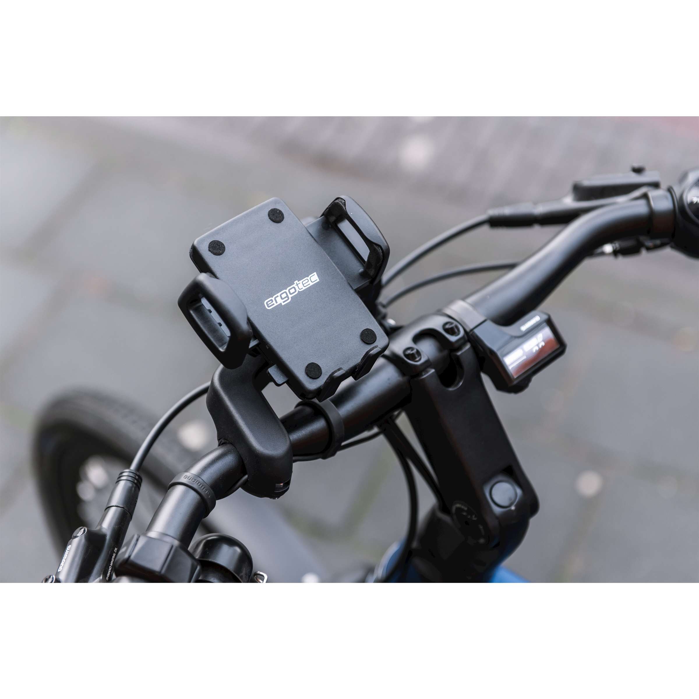 Support de téléphone Ergotec montage sur tube de direction - noir