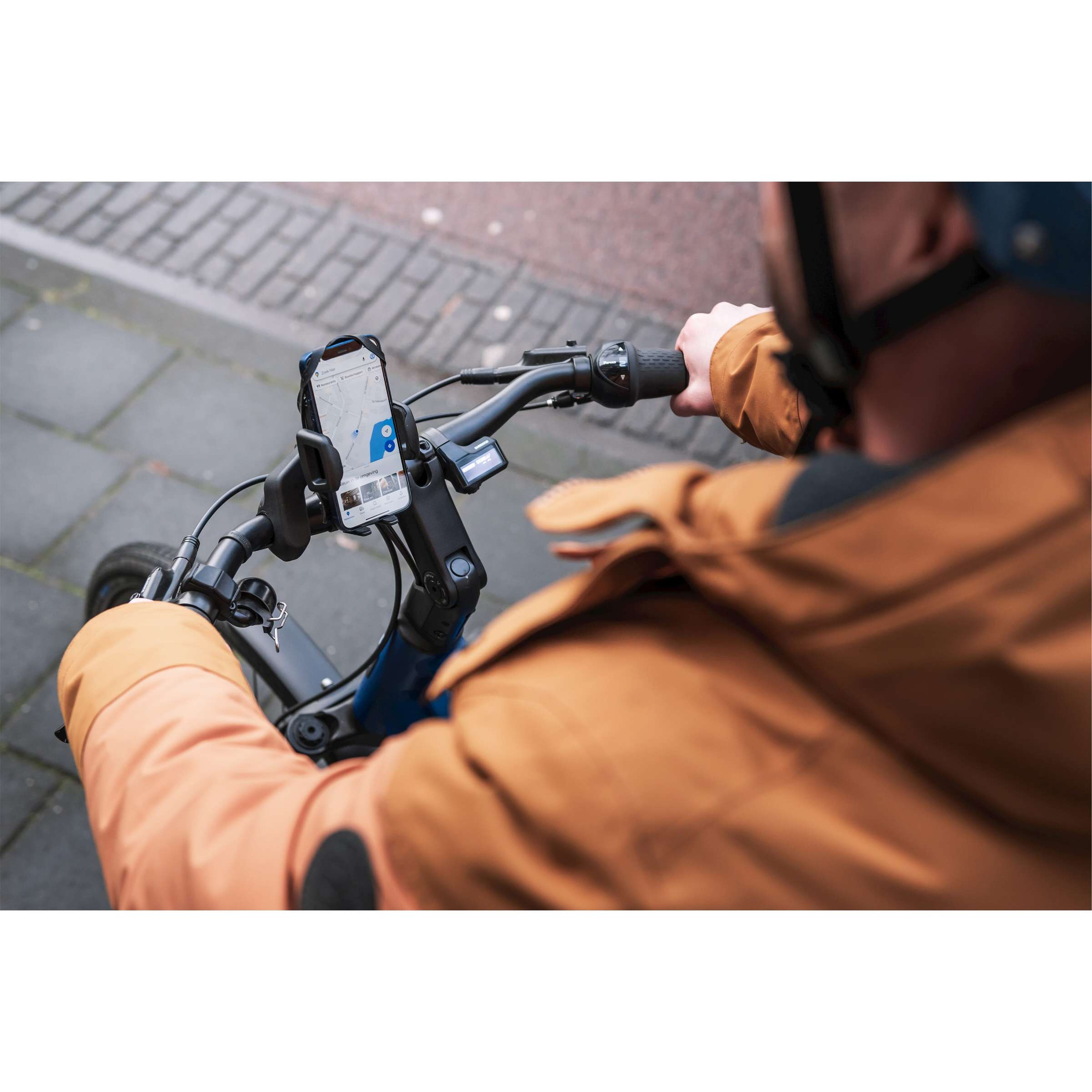 Telefoonhouder Ergotec stuurbuis montage - zwart