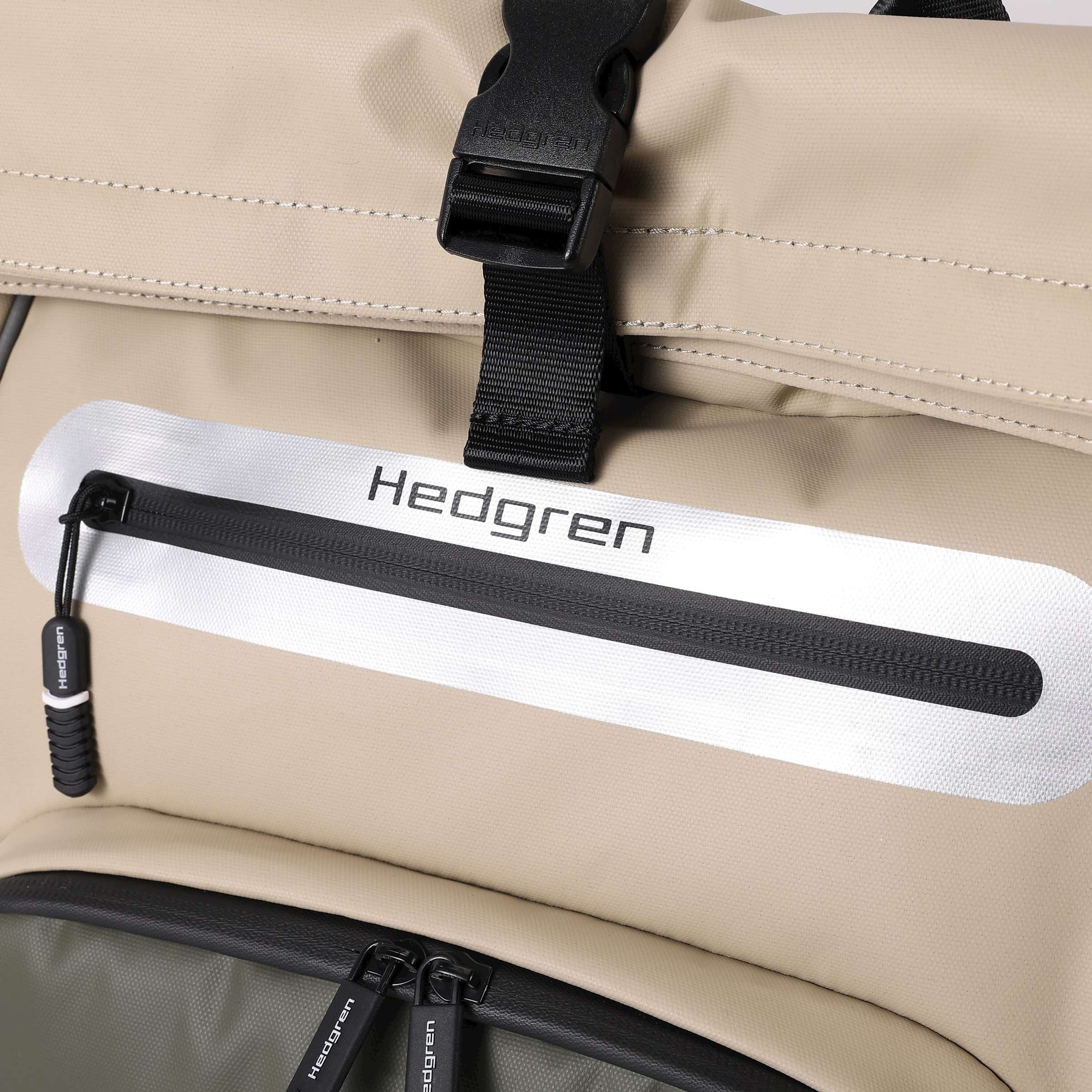 Hedgren woon-werkfietsnaaf rugtas 23,9l beige olijf