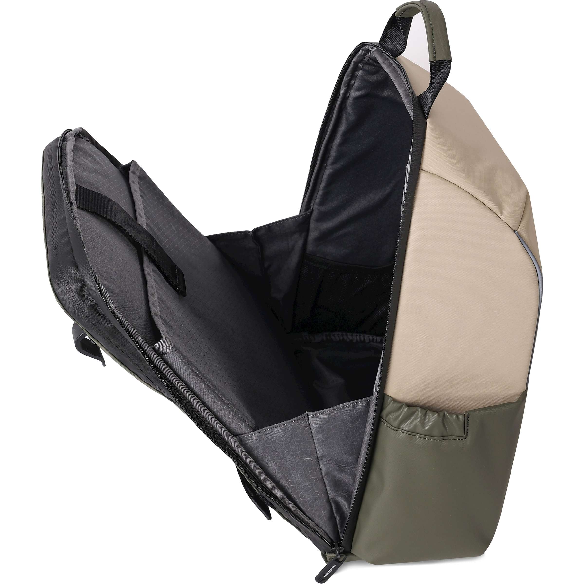 Hedgren woon-werkfietsvelg rugtas 14l beige olijf