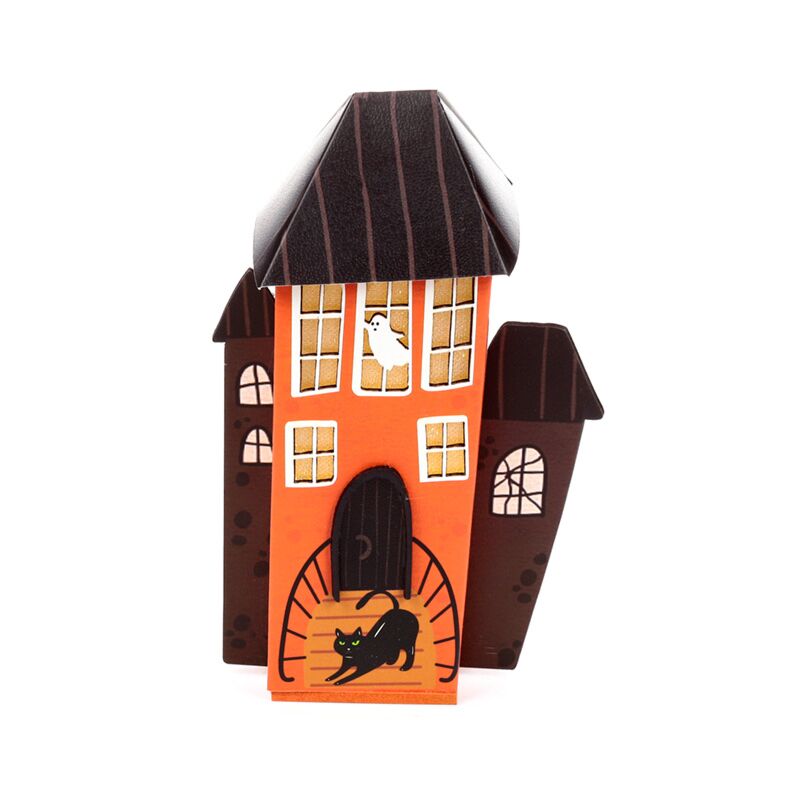 Griezelig zwarte kat spook huis halloween led decoratie