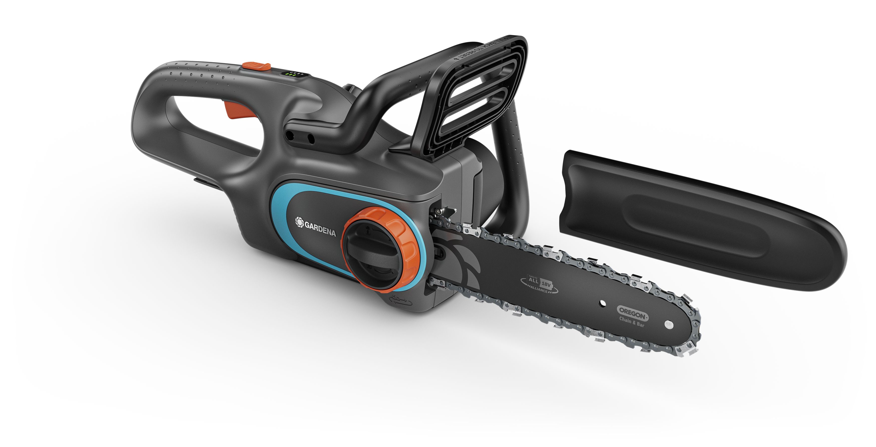 Gardena accukettingzaag powersaw 250 18v solo (grijs turquoise, accu en oplader niet inbegrepen, power for all alliance)