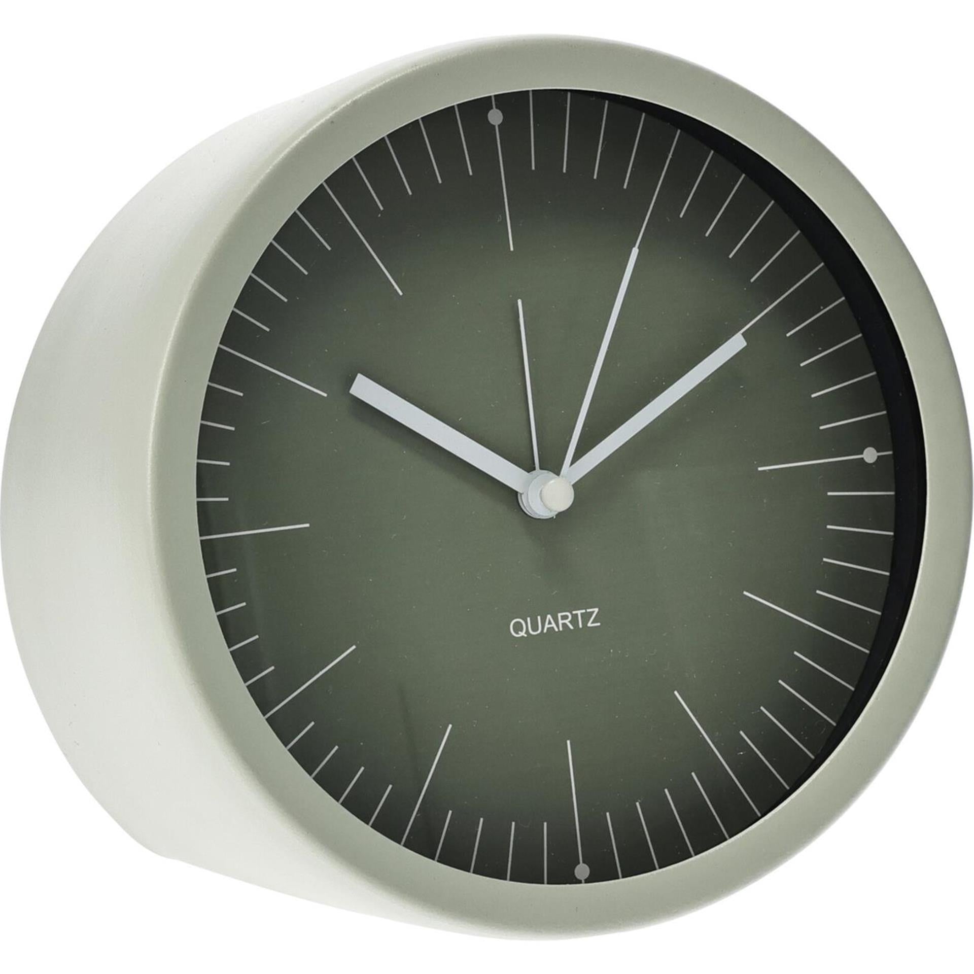 Home styling klok metaal staand 15x7cm