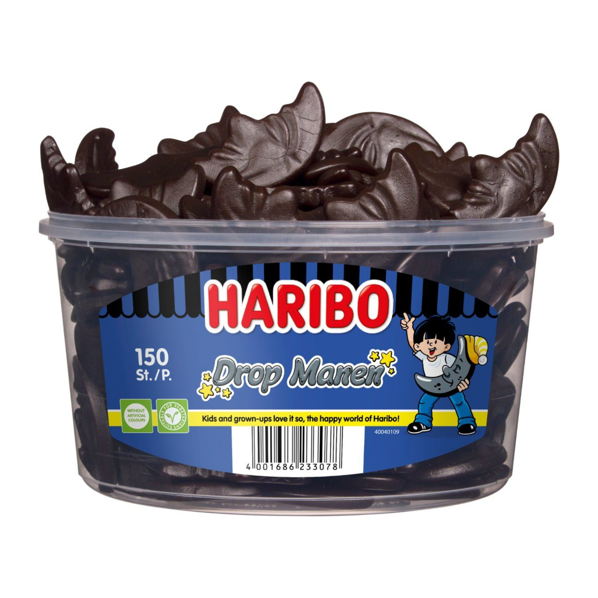 Haribo drop halve manen (150 stuks)