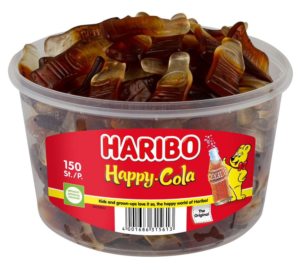 Haribo happy cola silo (150 stuks)