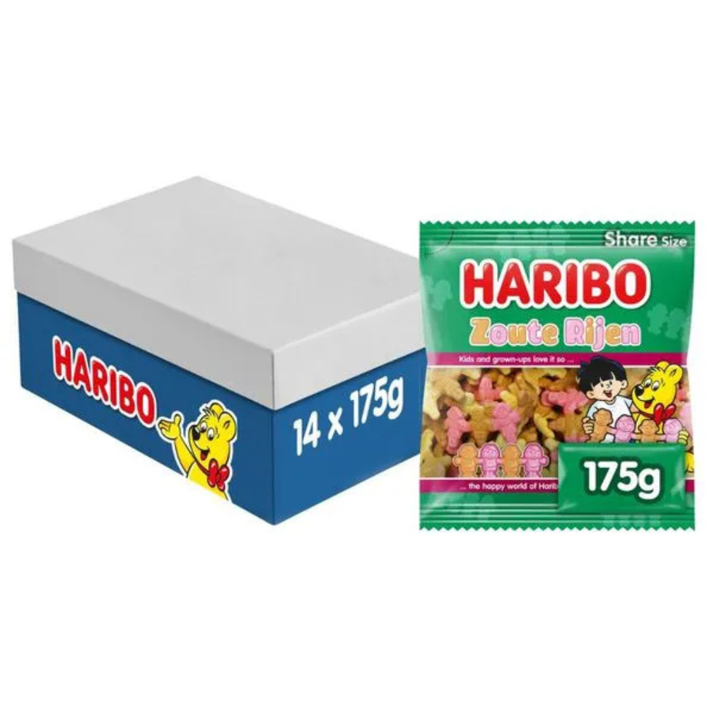 Haribo zoute rijen 175gr. a14