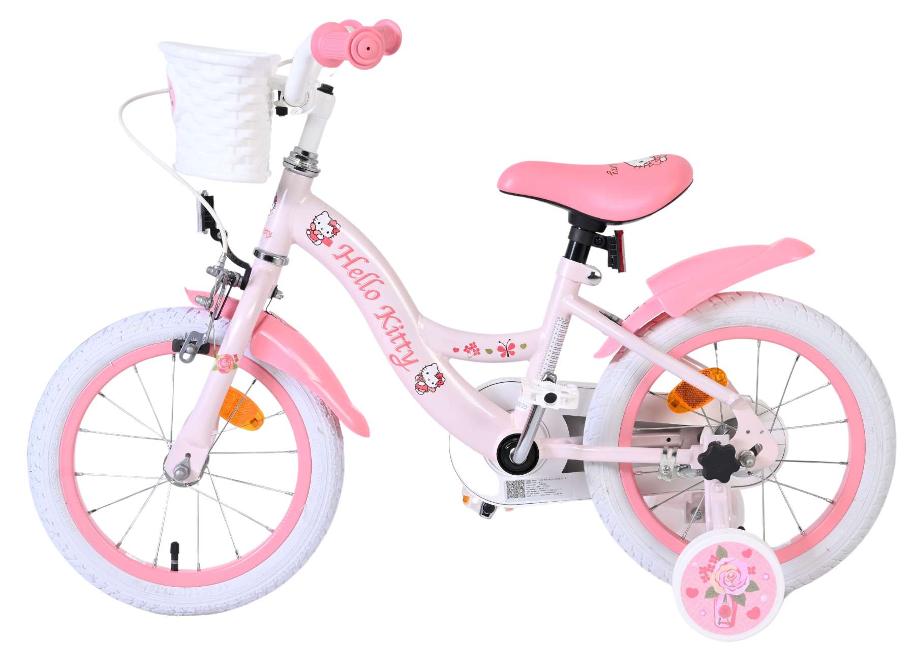 Hello kitty kinderfiets - meisjes - 14 inch - roze