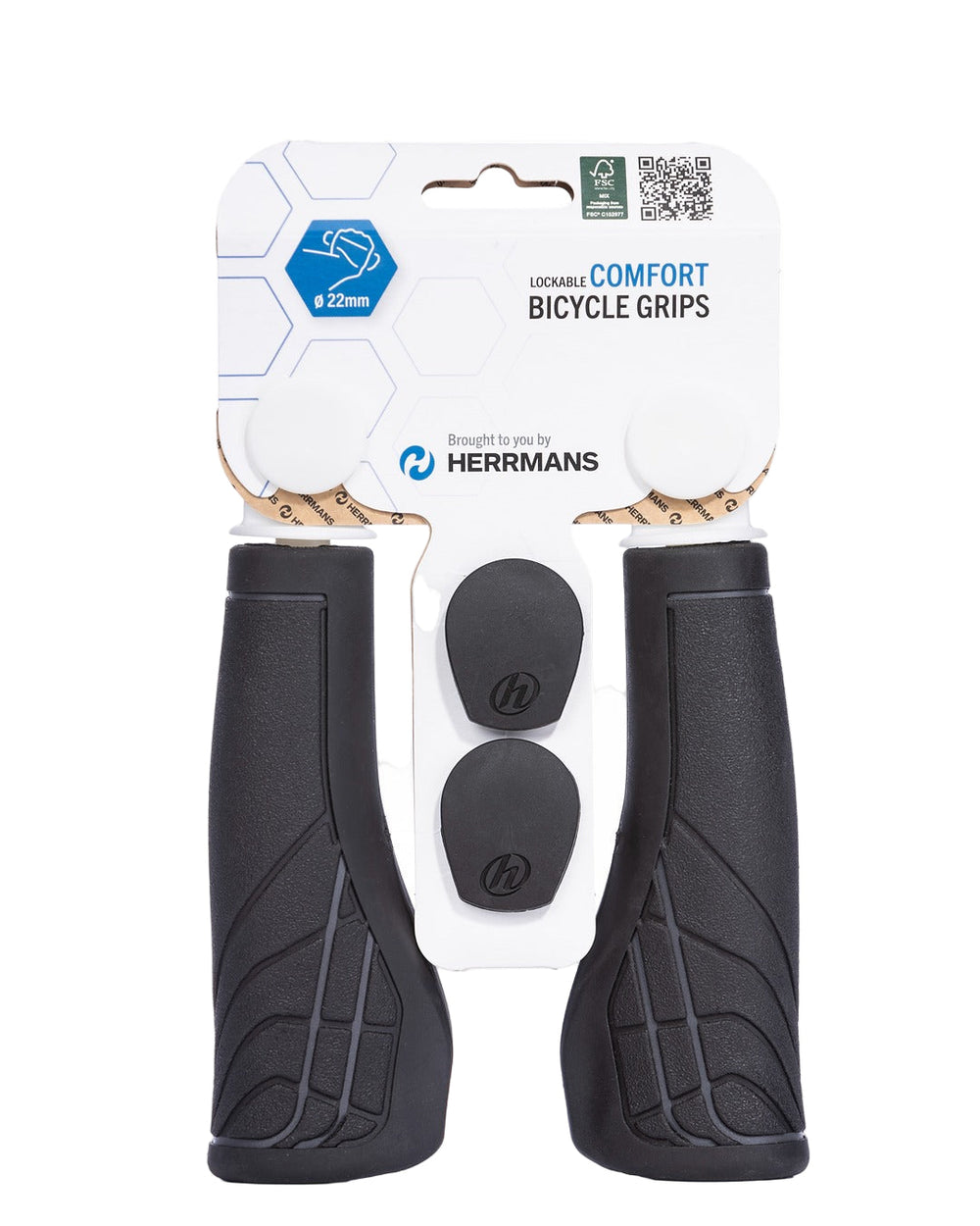 Herrmans LINE DD36 - Ergonomic Adjustable Bicycle Grip (125mm) - Black Grey
