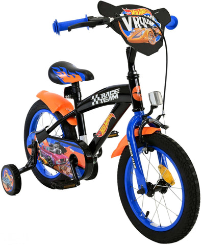 Hot Wheels Kinderfiets - Jongens - 14 inch - Zwart Oranje Blauw
