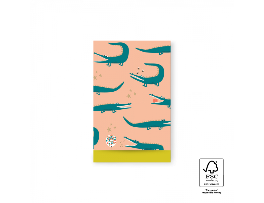 House of Products Cadeauzakjes Krokodil Geel 12x19cm 200st