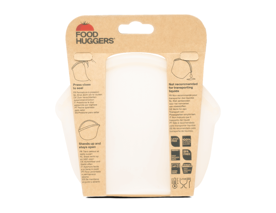 Foodhuggers herbruikbare bewaarzak - 400ml - champagne frost