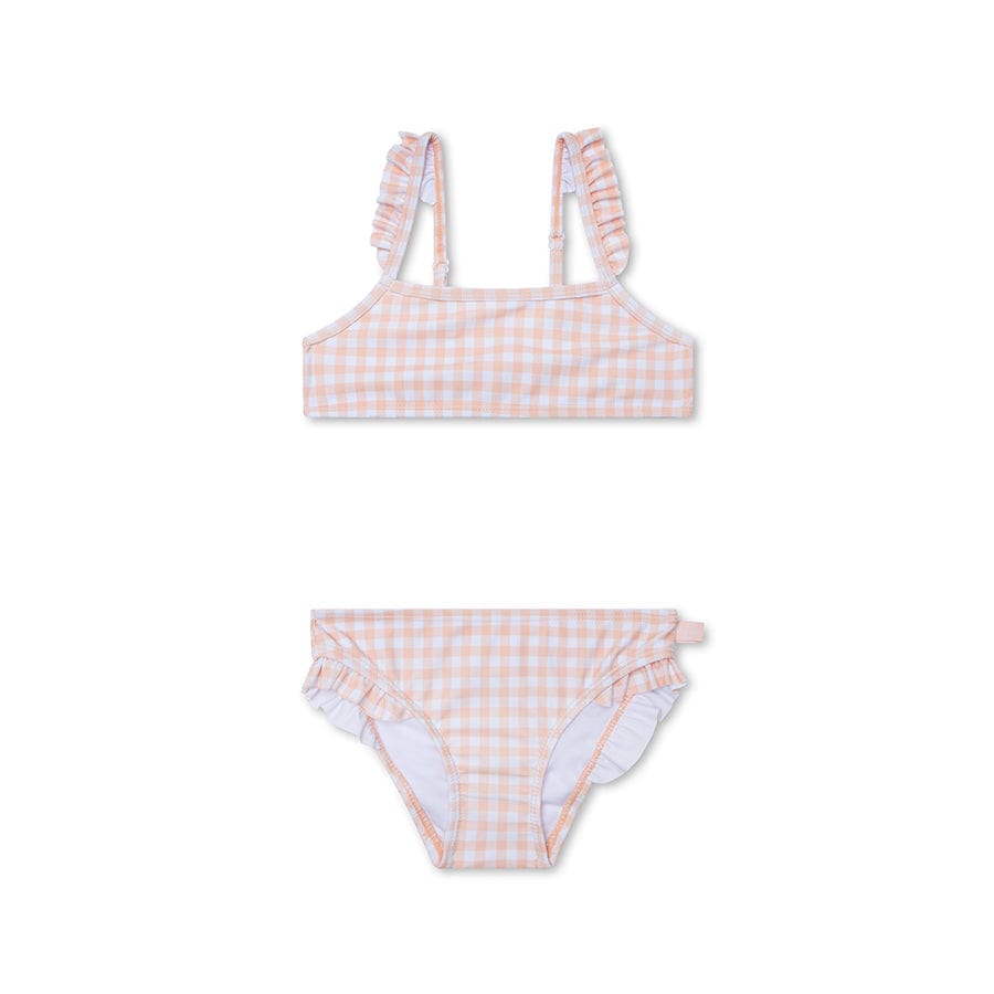 Zonsondergangraster | oranje wit meisjes uv bikini