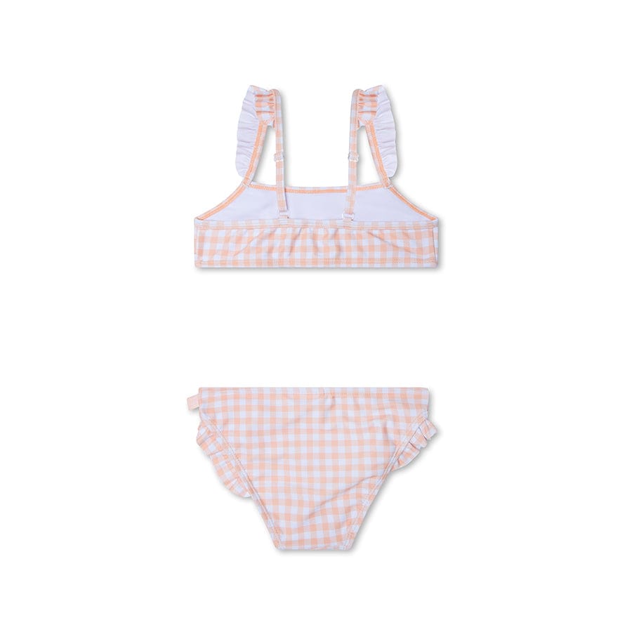 Zonsondergangraster | oranje wit meisjes uv bikini