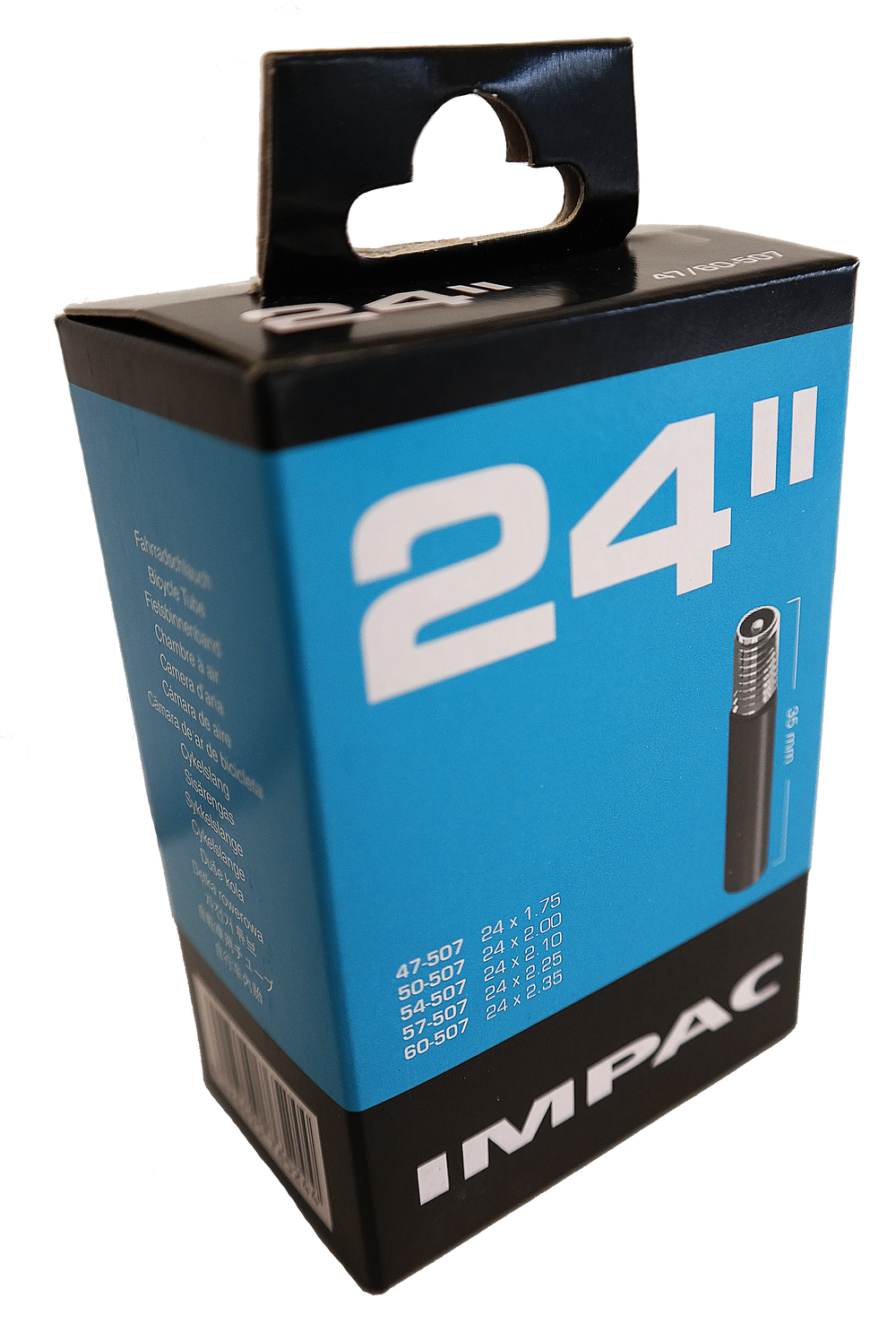Impac Binnenband (by Schwalbe) AV24 24x1.5 2.35 ETRTO 40 60-507 , Ventiel: autoschrader 35mm