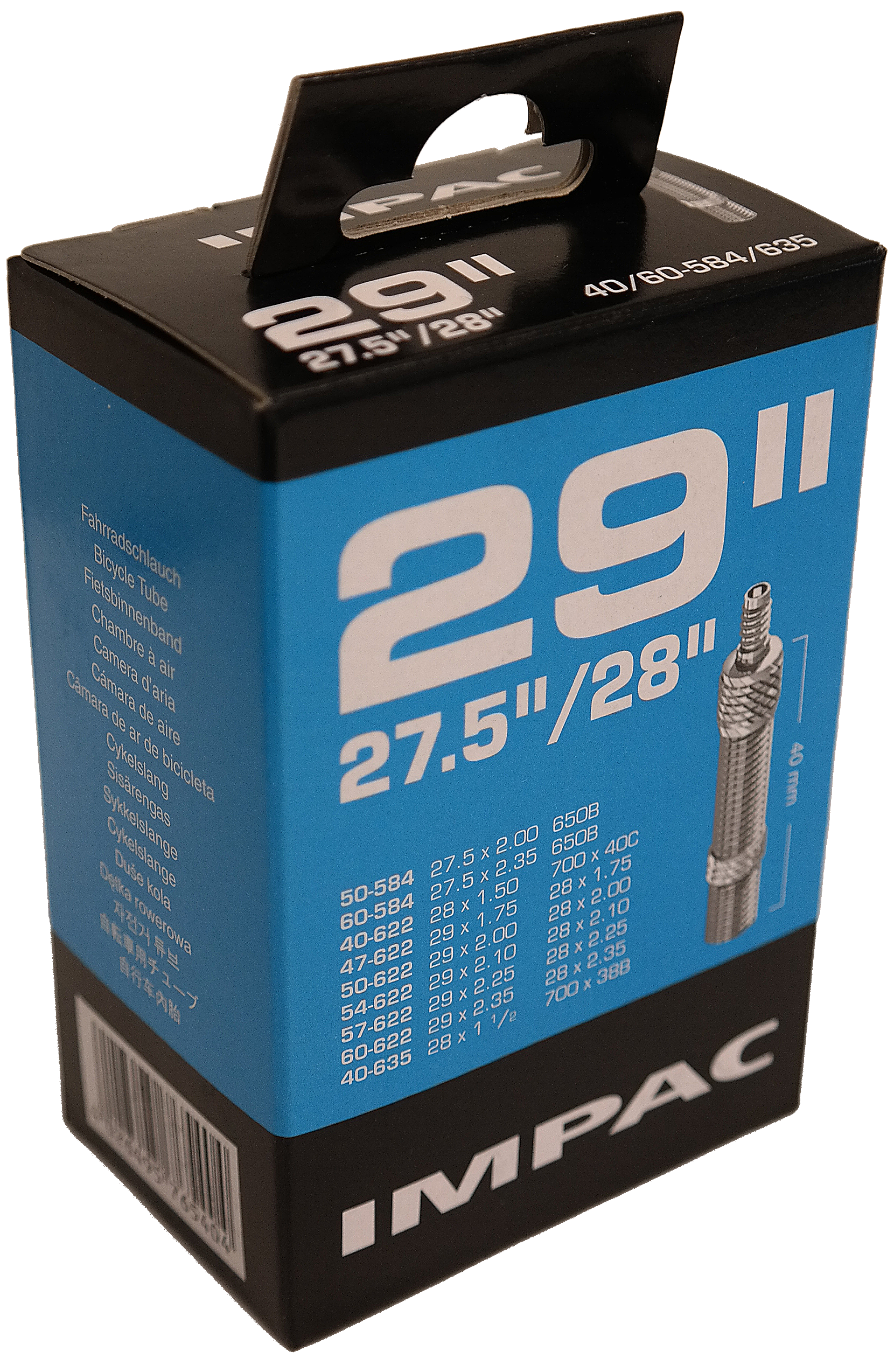 Impac ( schwalbe ) binnenband dv19 28 29 inch 40 60-622 635 40 mm