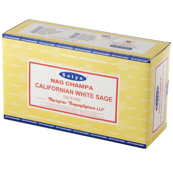 01406 vfm californische witte salie - satya nag champa wierook stokjes