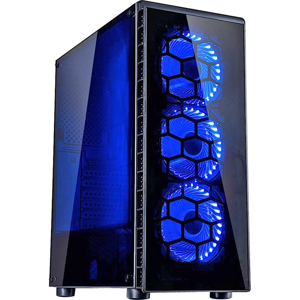 Inter-tech cxc2 midi tower case (black | 3x usb-a | window)