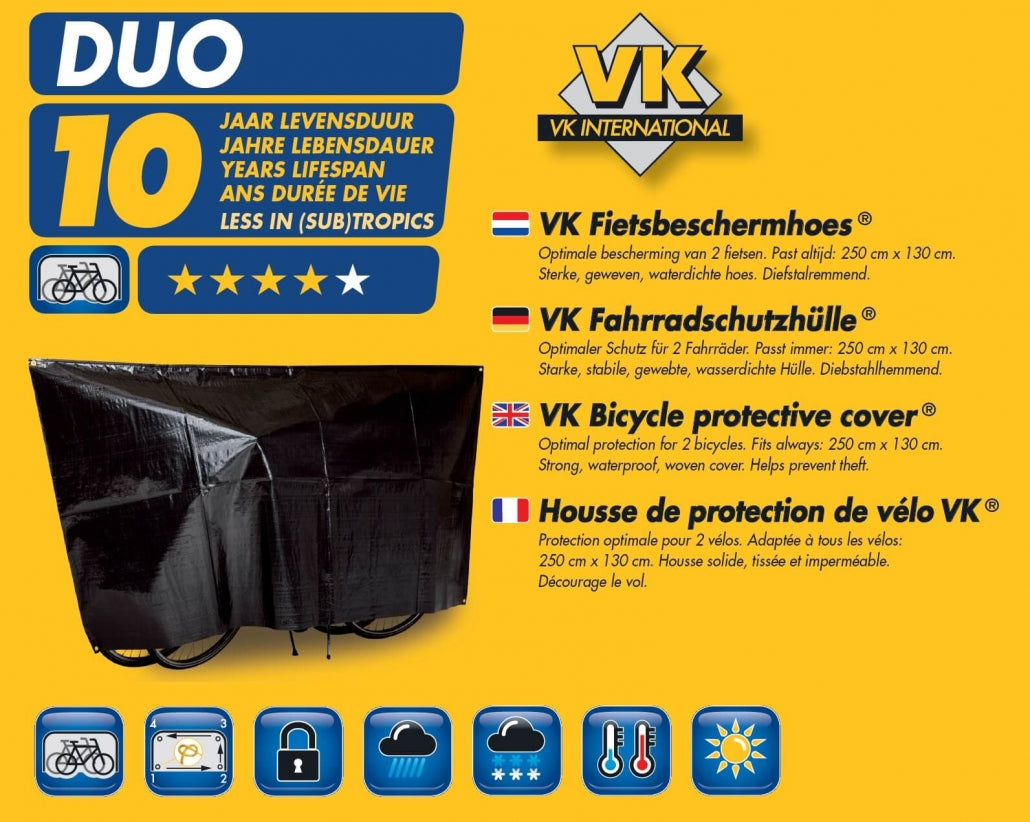 Housse de vélo VK (13) Duo noir