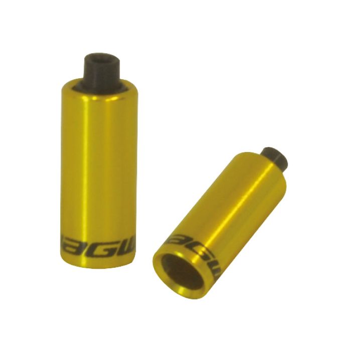 Jagwire end caps hooded - 4,5mm shift (braided) - alloy (30pcs) - gold