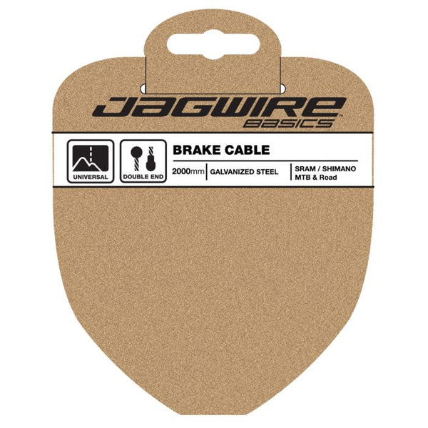 Jagwire mountain road brake cable - basics galvanized - 1.6x2000mm - sram shimano mtb road