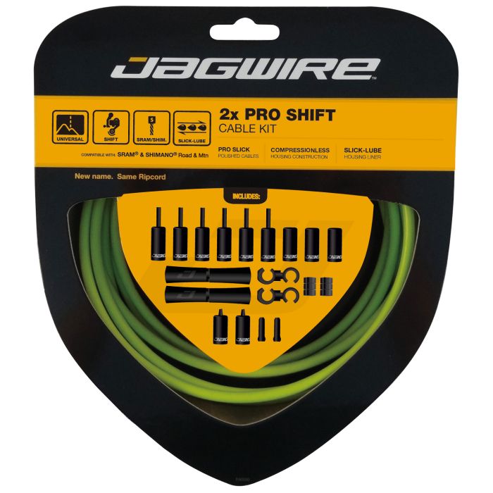 Jagwire 2x pro shift kit - organic green