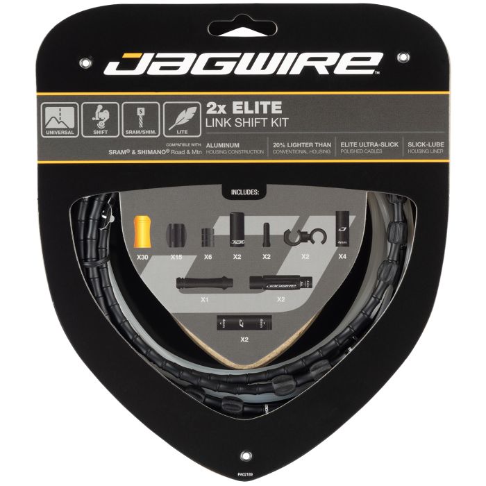 Jagwire 2x elite link shift kit - black