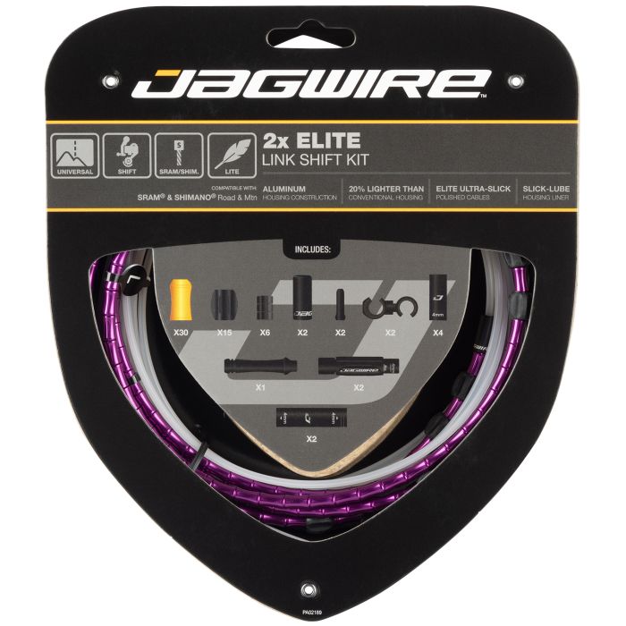 Jagwire 2x elite link shift kit - limited purple