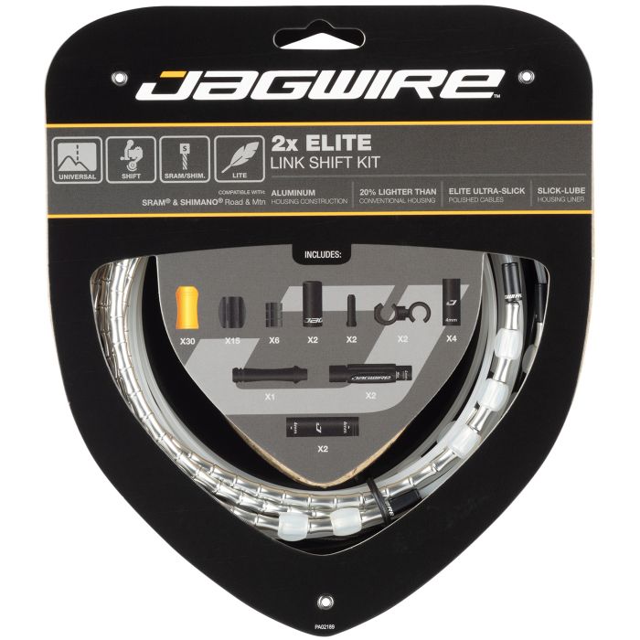 Jagwire 2x elite link shift kit - silver