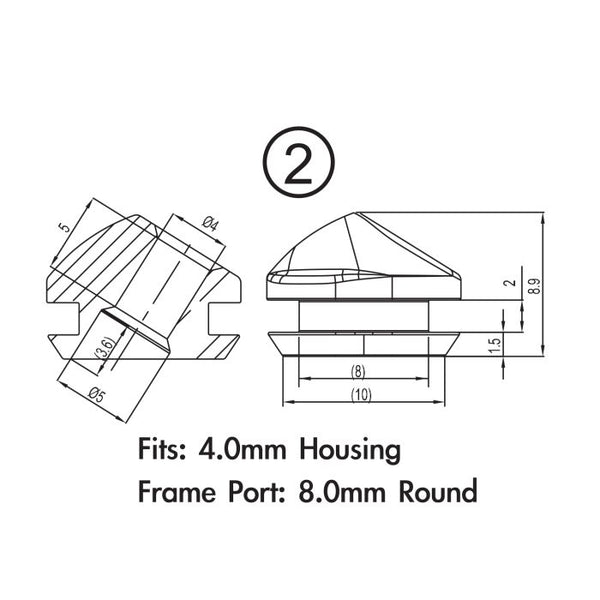 Jagwire frame plug pack - closed type (6 to 6,3mm frame) (10pcs)
