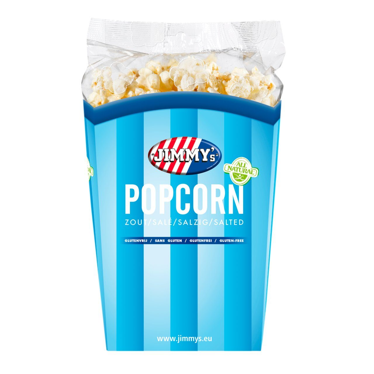 Jimmy's popcorn zout tube (6x 90gr)