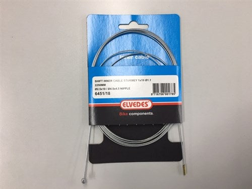 Elvedes gear inner cable s.a. 2-nipples 6451
