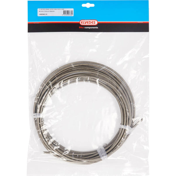 Frein Elvedes extérieur 5mm argent (10m)tresse.titane.182040-10