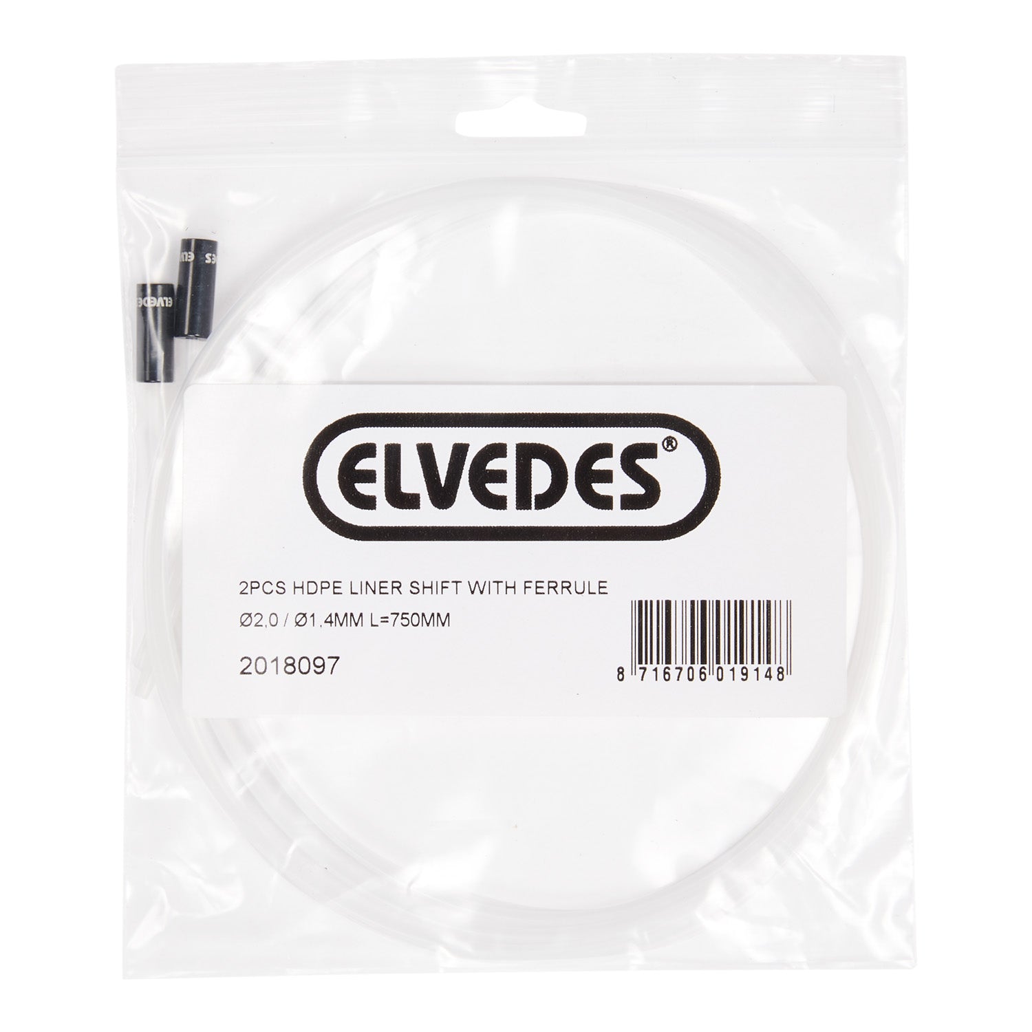 Elvedes cable systems bv elvedes liner schak 2 1,4mm(2) 750mm hdpe+hoedje 2018097