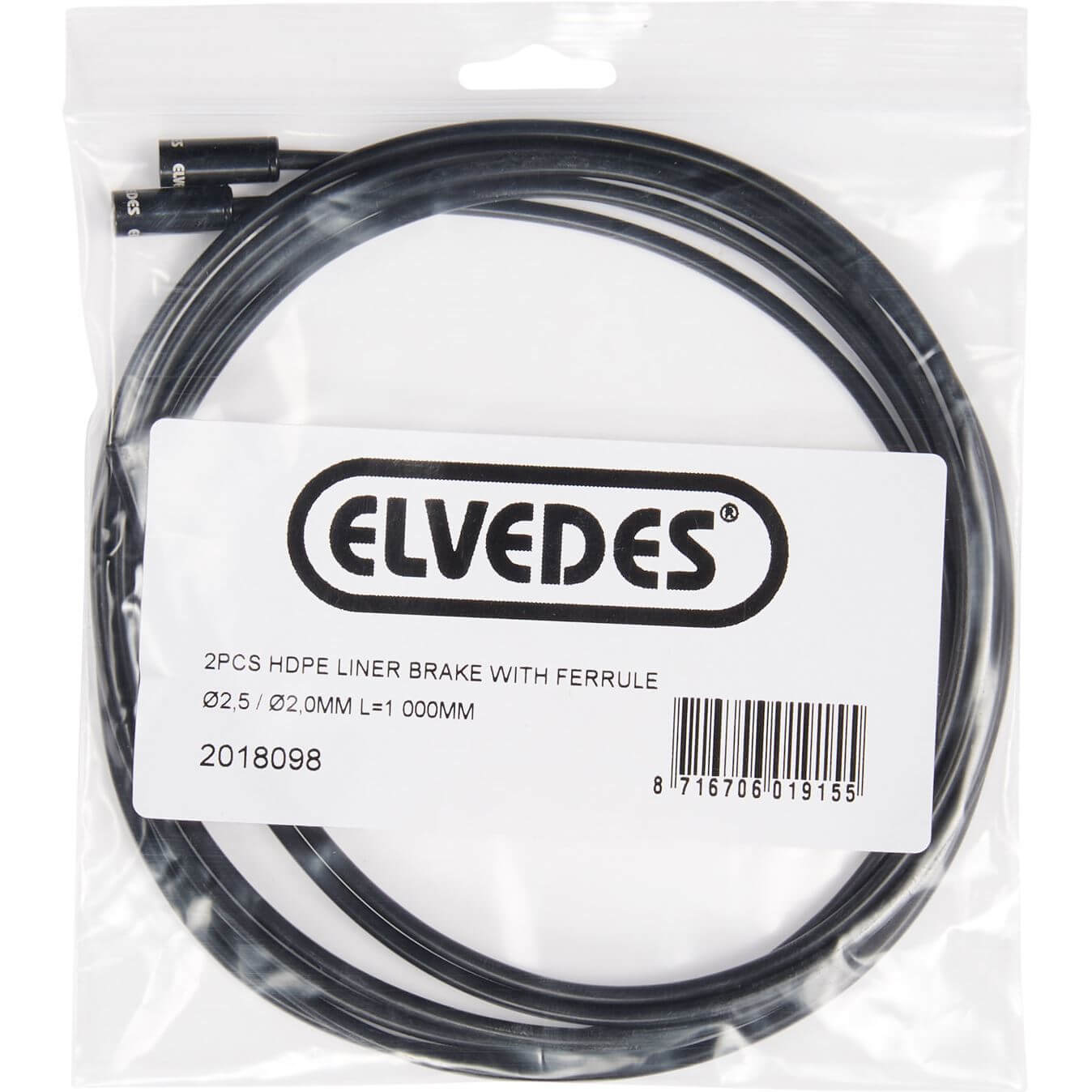 Elvedes liner strap 2.5 2mm (2) 1000mm hdpe+cap 2018098