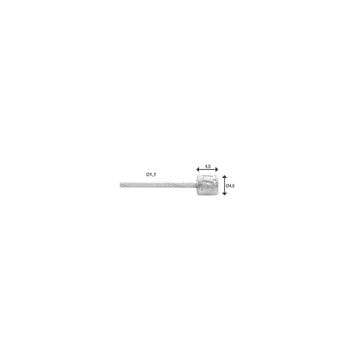 Elvedes Shift Cable 2250mm Stainless Steel Slick N-nipple 2021056
