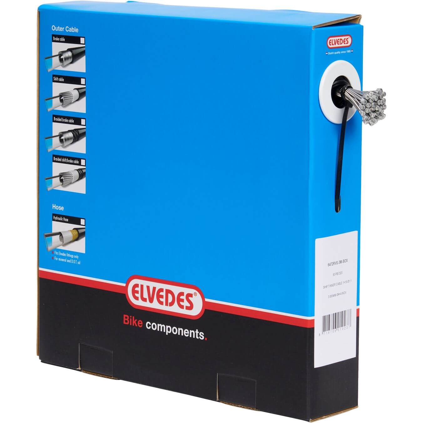 Elvedes schakel binnenkabel RVS 3m nippel 4x4 doos (50)