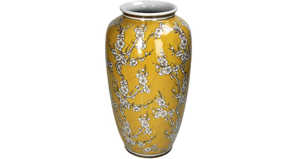Hd vase porcelain yellow 20x20x35.5cm