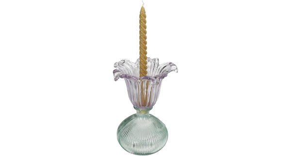 Hd vase glass multi 16x16x23cm lilac-blue
