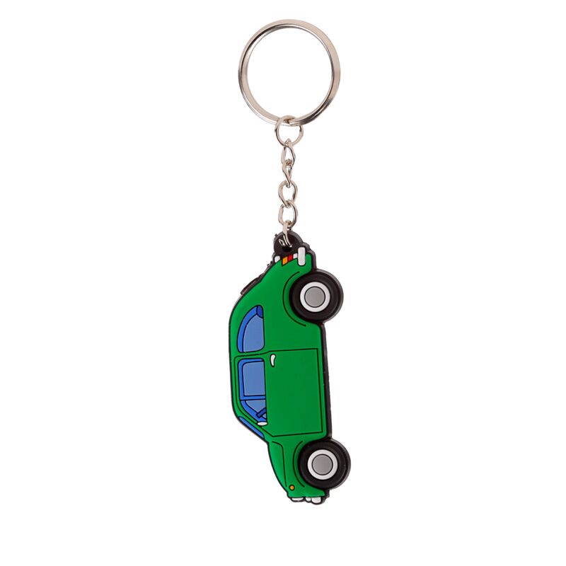 Fiat 500 groen pvc sleutelhanger